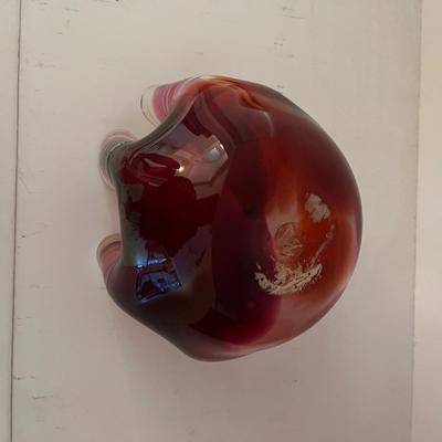 Signed Curry Ruffled Glass Bowl (LR-MG)