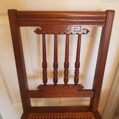 Two Spindle Back Cane Bottom Chairs (BGB-KD)