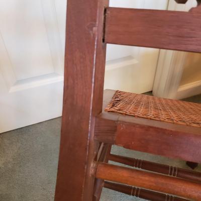 Two Spindle Back Cane Bottom Chairs (BGB-KD)