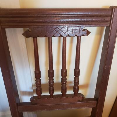 Two Spindle Back Cane Bottom Chairs (BGB-KD)