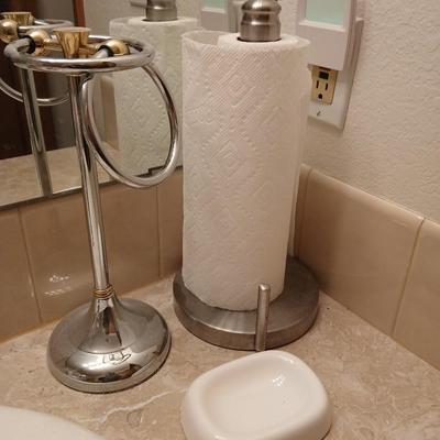 Stainless steel paper towel holder, hand towel holder and a soap dish