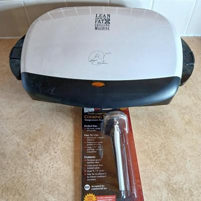 Lean Mean Fat Grilling Machine with cooking thermometer George Foreman