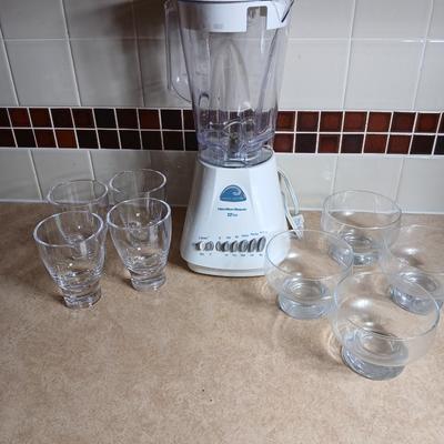 Nice Hamilton Beach 12 speed wave action blender with cups for your shakes and smoothies