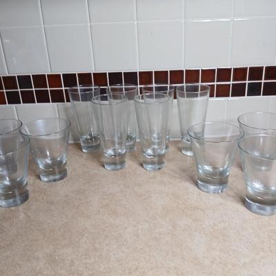 Nice set of Drinking glasses with tapered base 12 glasses total