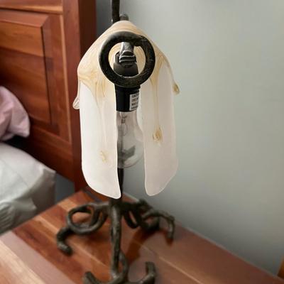 Unique Metal Lamp with Slump Glass Shades (GB-RG)