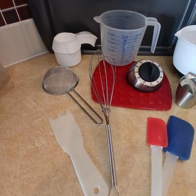 Everything you need to bake more cookies - Wilton cookie sheet and baking utensils with timer