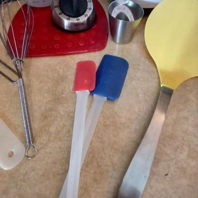 Everything you need to bake more cookies - Wilton cookie sheet and baking utensils with timer