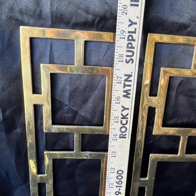 Lot 11 Brass MCM wall sconces