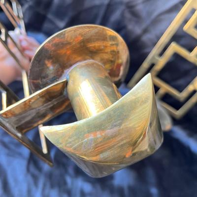 Lot 11 Brass MCM wall sconces
