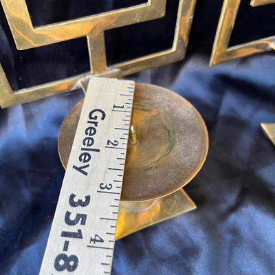 Lot 11 Brass MCM wall sconces