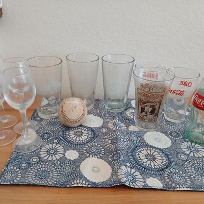 More barware glasses Coca Cola, Rockies beer mug and more