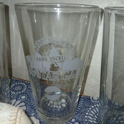 More barware glasses Coca Cola, Rockies beer mug and more