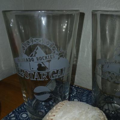 More barware glasses Coca Cola, Rockies beer mug and more