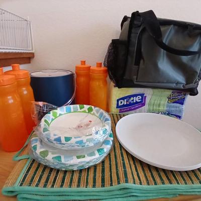 Bronco's Tailgate time!! Ice bucket, water bottles, all Bronco colors! paper plates and bowls and napkins too!