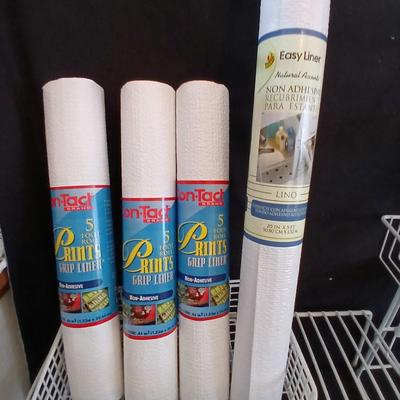 White portable cabinet shelves corner shelf and contact shelf liner