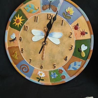 Brand new adorable patio clock and matching thermometer