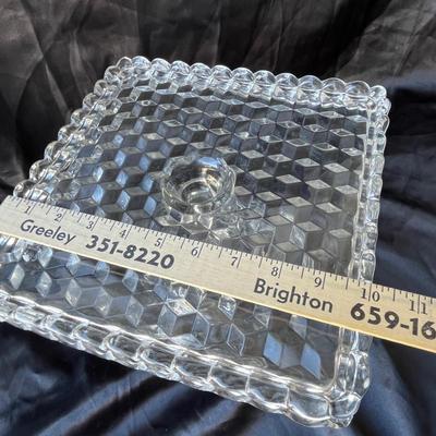 Lot 18 Fostoria American Square cake stand