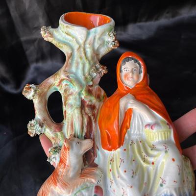 Lot 22 Staffordshire Little Red Ridinghood figure