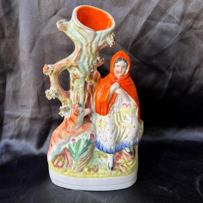 Lot 22 Staffordshire Little Red Ridinghood figure