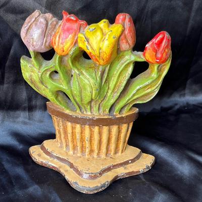 Lot 24 Antique Tulips Door Stop