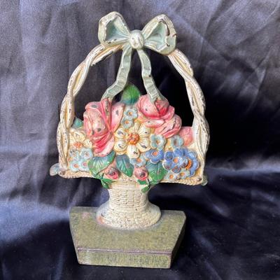 Lot 27 Cast Iron Basket Door Stop