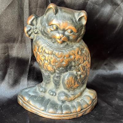 Lot 29 Bronzed Cast Iron Cat Door Stop