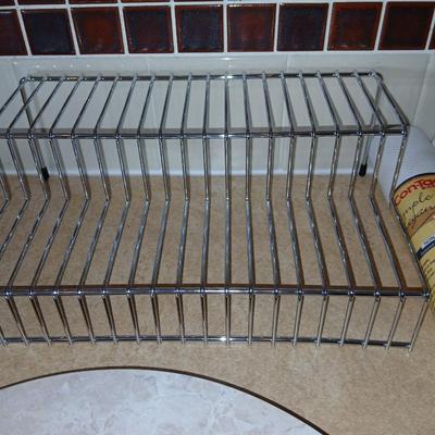 Stainless steel spice organizer with lazy Susan and other kitchen needs