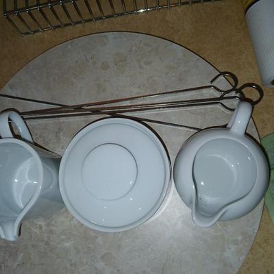 Stainless steel spice organizer with lazy Susan and other kitchen needs