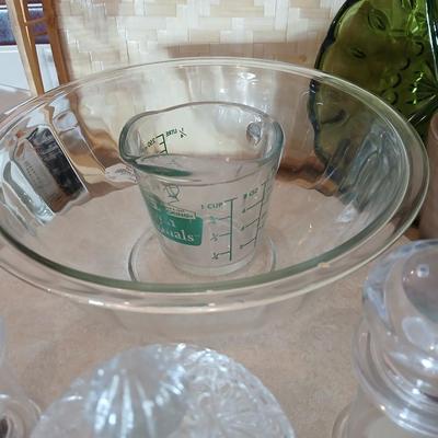Kitchen items of all kinds, glassware, mugs, trays, towel, spoon rest and more