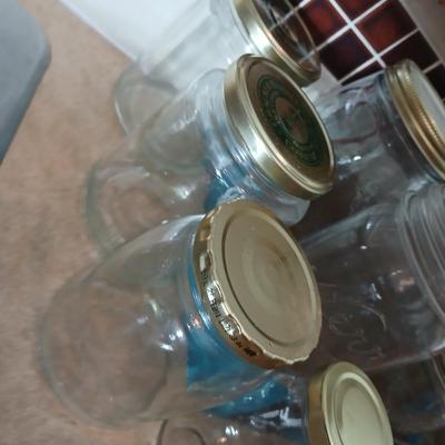 Glass jars of all sizes and shapes - some with lids - some without.