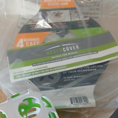 Brand new corner sink strainer with dishwasher baskets and microwave food covers