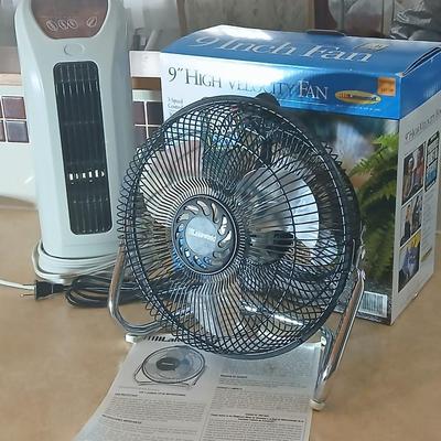 9" high velocity fan with Wexford tower fan