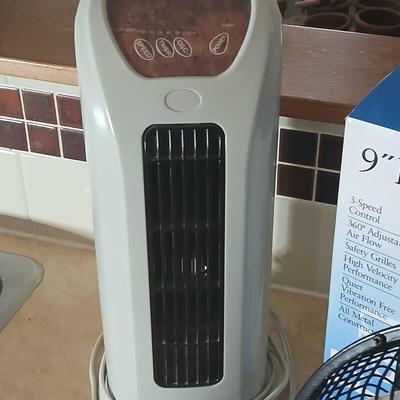 9" high velocity fan with Wexford tower fan