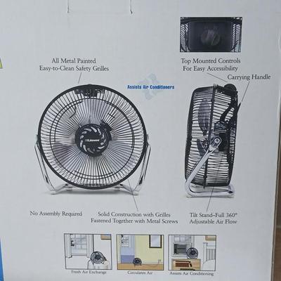 9" high velocity fan with Wexford tower fan