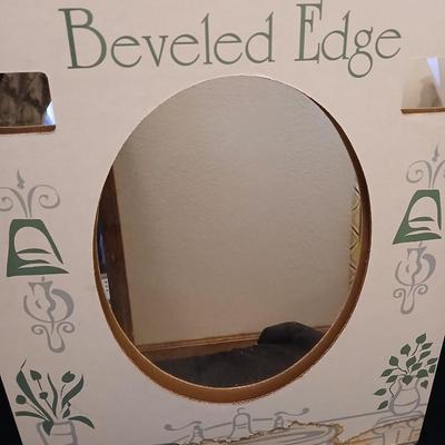 Beveled edge 22 x 28 Oval wall mirror
