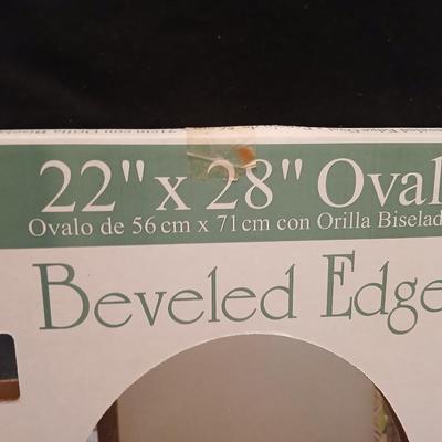 Beveled edge 22 x 28 Oval wall mirror