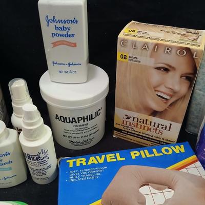 Epson salt, new toothbrushes, hair dye, thermometer, heat wrap, and much more