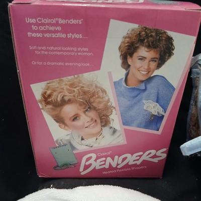 Electric hair Benders with extras hair wrap towels and makeup bags
