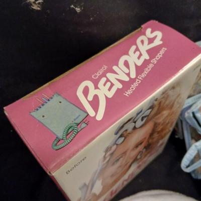 Electric hair Benders with extras hair wrap towels and makeup bags