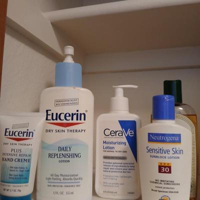 Bath and body soaps and lotions