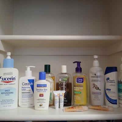Bath and body soaps and lotions