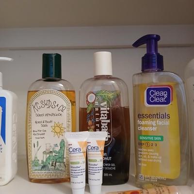 Bath and body soaps and lotions