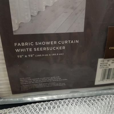 Shower curtain hand mirror, Kleenex wooden laser art Kleenex box and more