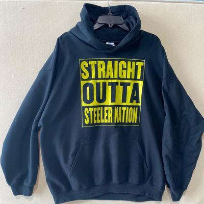 Black hooded pullover sweatshirt 2XL