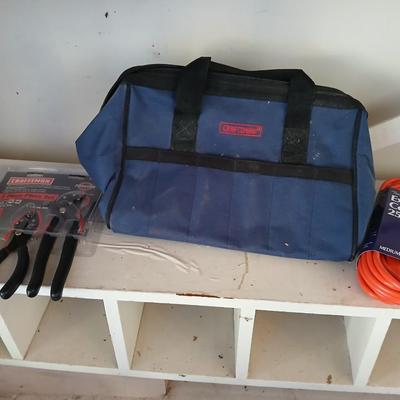 Canvass Craftsman tool bag with new extension cord and Craftsman pier set