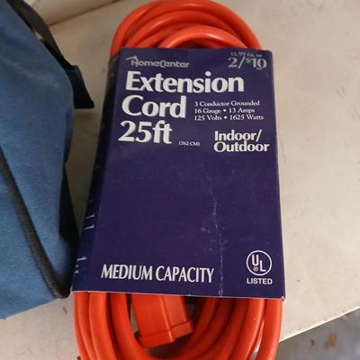 Canvass Craftsman tool bag with new extension cord and Craftsman pier set