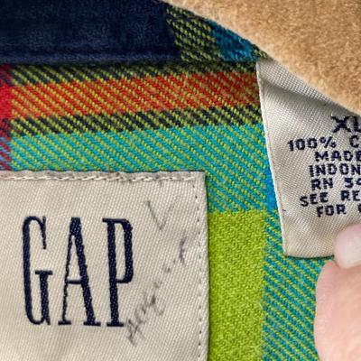 Gap button up plaid shirt XL 100% cotton