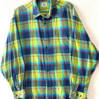 Gap button up plaid shirt XL 100% cotton