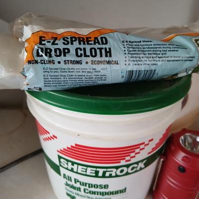 Household needed tools of trades, drywall, small drain snake, painting goods and more