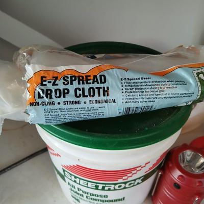 Household needed tools of trades, drywall, small drain snake, painting goods and more